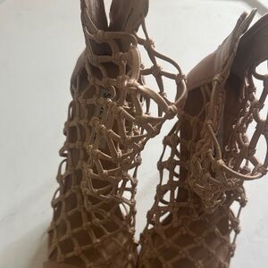 Women's Tan Woven Sandals
